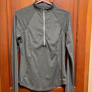 Gray Long Sleeve 1/2 zip Annika Golf top